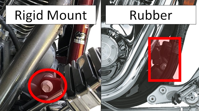 rigid mount vs rubber mount